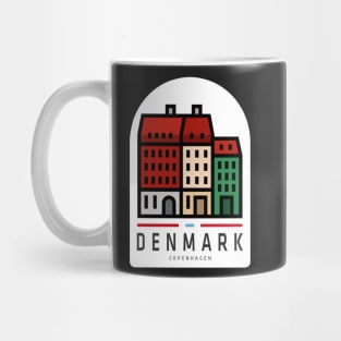 Copenhagen Denmark Sticker, Scandinavia Mug